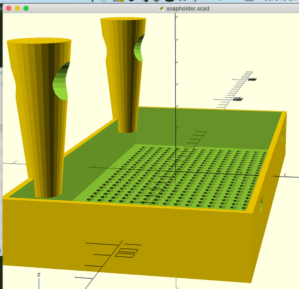 Soapholder design in OpenSCAD